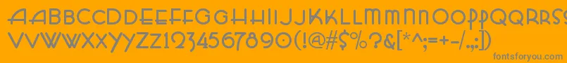 HffZeldomZen Font – Gray Fonts on Orange Background
