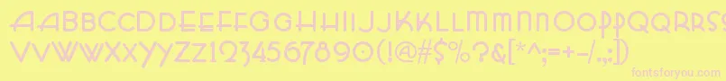 HffZeldomZen Font – Pink Fonts on Yellow Background