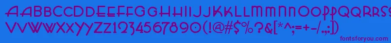 HffZeldomZen Font – Purple Fonts on Blue Background