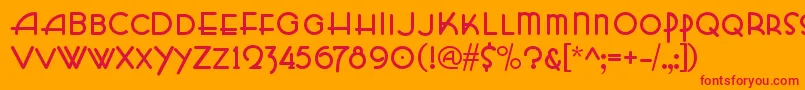 HffZeldomZen Font – Red Fonts on Orange Background