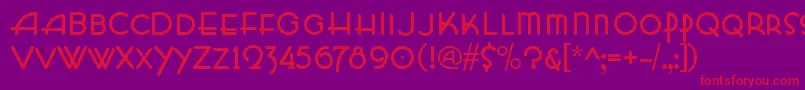 HffZeldomZen Font – Red Fonts on Purple Background