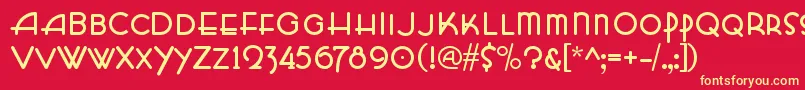 HffZeldomZen Font – Yellow Fonts on Red Background