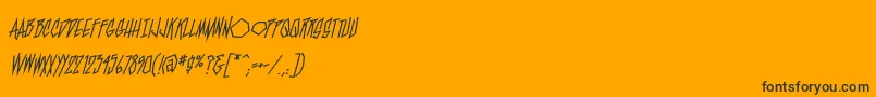 BlamblamReg Font – Black Fonts on Orange Background
