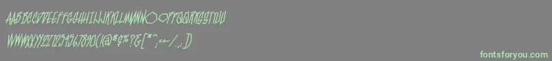 BlamblamReg-Schriftart – Grüne Schriften auf grauem Hintergrund