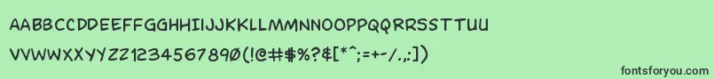 Dominomask Font – Black Fonts on Green Background