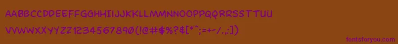 Dominomask Font – Purple Fonts on Brown Background