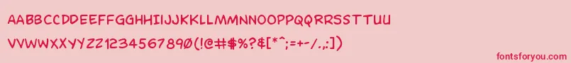 Dominomask Font – Red Fonts on Pink Background