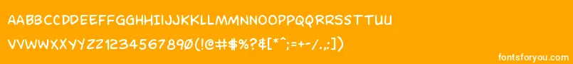 Dominomask Font – White Fonts on Orange Background