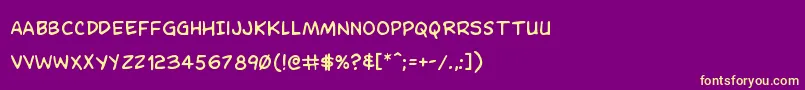 Dominomask Font – Yellow Fonts on Purple Background