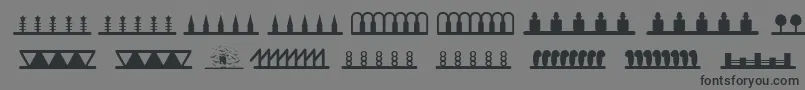 Headerornament Font – Black Fonts on Gray Background
