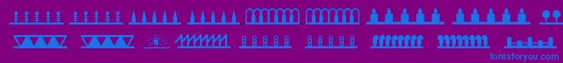 Шрифт Headerornament – синие шрифты на фиолетовом фоне
