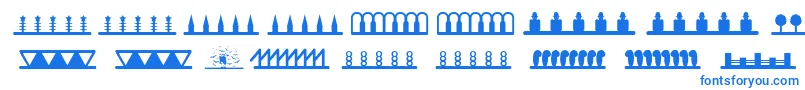 Więcej informacji o czcionce Headerornament Czcionka Headerornament – niebieskie czcionki na białym tle