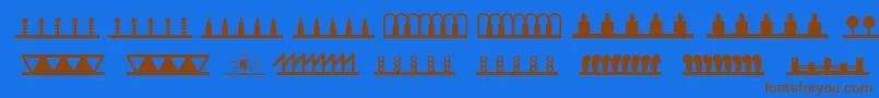 Czcionka Headerornament – brązowe czcionki na niebieskim tle