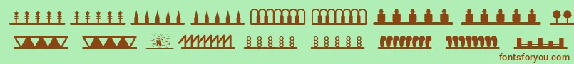 More about Headerornament Font Headerornament Font – Brown Fonts on Green Background