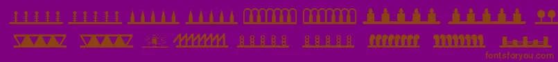 Шрифт Headerornament – коричневые шрифты на фиолетовом фоне