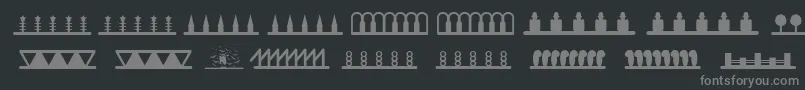 Czcionka Headerornament – szare czcionki na czarnym tle