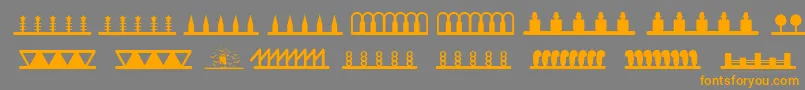 Fonte Headerornament – fontes laranjas em um fundo cinza