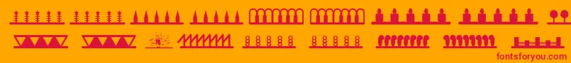 Headerornament Font – Red Fonts on Orange Background