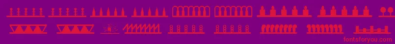 Police Headerornament – polices rouges sur fond violet