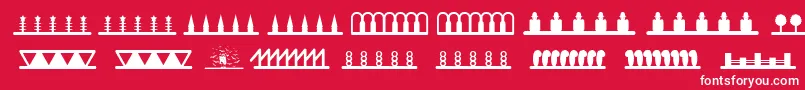 Czcionka Headerornament – białe czcionki na czerwonym tle