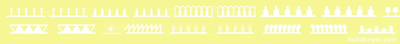 Headerornament-Schriftart – Weiße Schriften auf gelbem Hintergrund