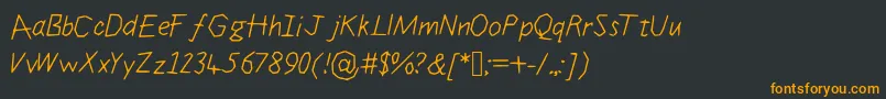 Шрифт Jigglyextend – оранжевые шрифты на чёрном фоне