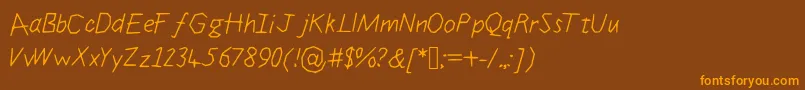 Jigglyextend Font – Orange Fonts on Brown Background