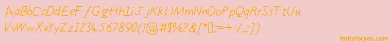 Jigglyextend Font – Orange Fonts on Pink Background