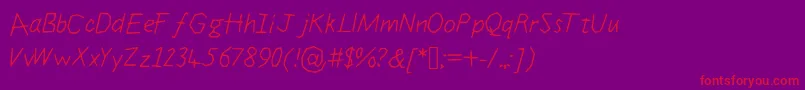 Jigglyextend Font – Red Fonts on Purple Background