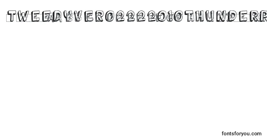Schriftart TweedyVer02222010Thunderpanda – Alphabet, Zahlen, spezielle Symbole