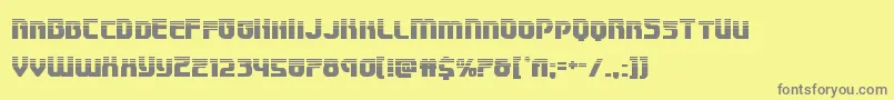 フォントSpeedwagonhalf – 黄色の背景に灰色の文字