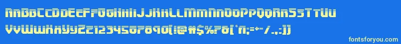 Speedwagonhalf Font – Yellow Fonts on Blue Background