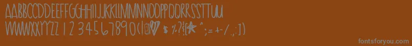 Шрифт Passiontea – серые шрифты на коричневом фоне