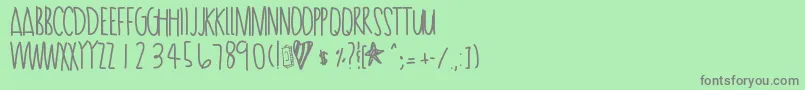 Passiontea Font – Gray Fonts on Green Background