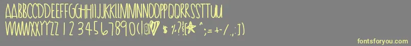 Passiontea Font – Yellow Fonts on Gray Background