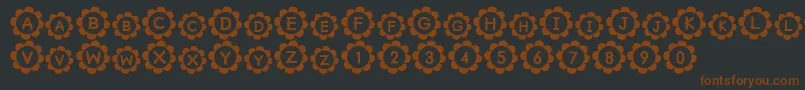 Pu Font – Brown Fonts on Black Background