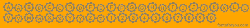 フォントPu – オレンジの背景に灰色の文字