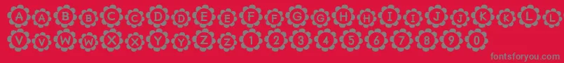 Pu Font – Gray Fonts on Red Background