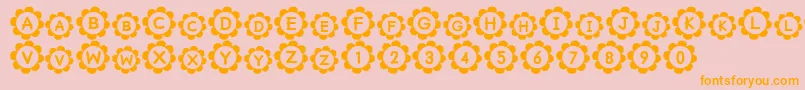 Pu Font – Orange Fonts on Pink Background