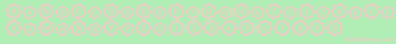Pu Font – Pink Fonts on Green Background