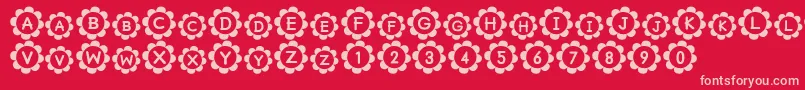 Pu Font – Pink Fonts on Red Background
