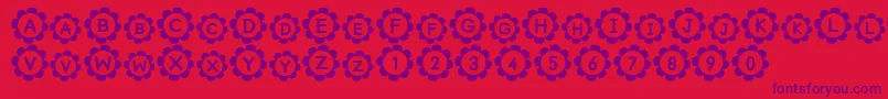 Pu Font – Purple Fonts on Red Background