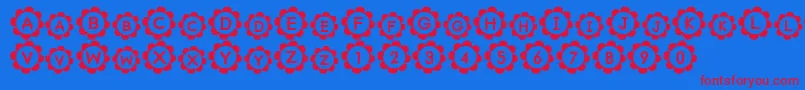 Pu Font – Red Fonts on Blue Background