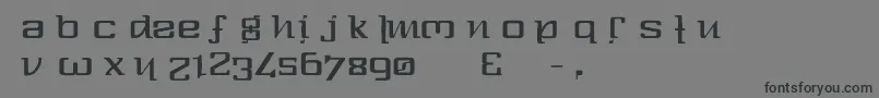 Шрифт OneEightyRegular – чёрные шрифты на сером фоне
