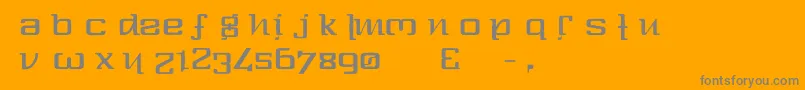Police OneEightyRegular – polices grises sur fond orange