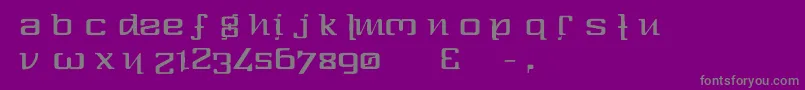 OneEightyRegular Font – Gray Fonts on Purple Background