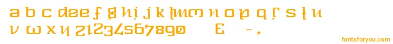 Więcej informacji o czcionce OneEightyRegular Czcionka OneEightyRegular – pomarańczowe czcionki na białym tle
