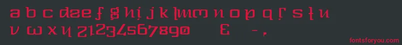 Шрифт OneEightyRegular – красные шрифты на чёрном фоне