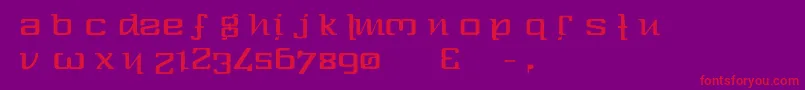 OneEightyRegular Font – Red Fonts on Purple Background