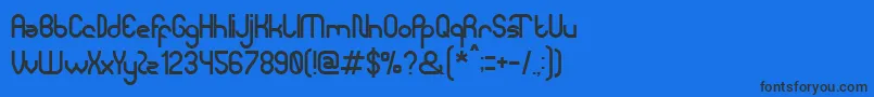Шрифт ModernBuilding – чёрные шрифты на синем фоне